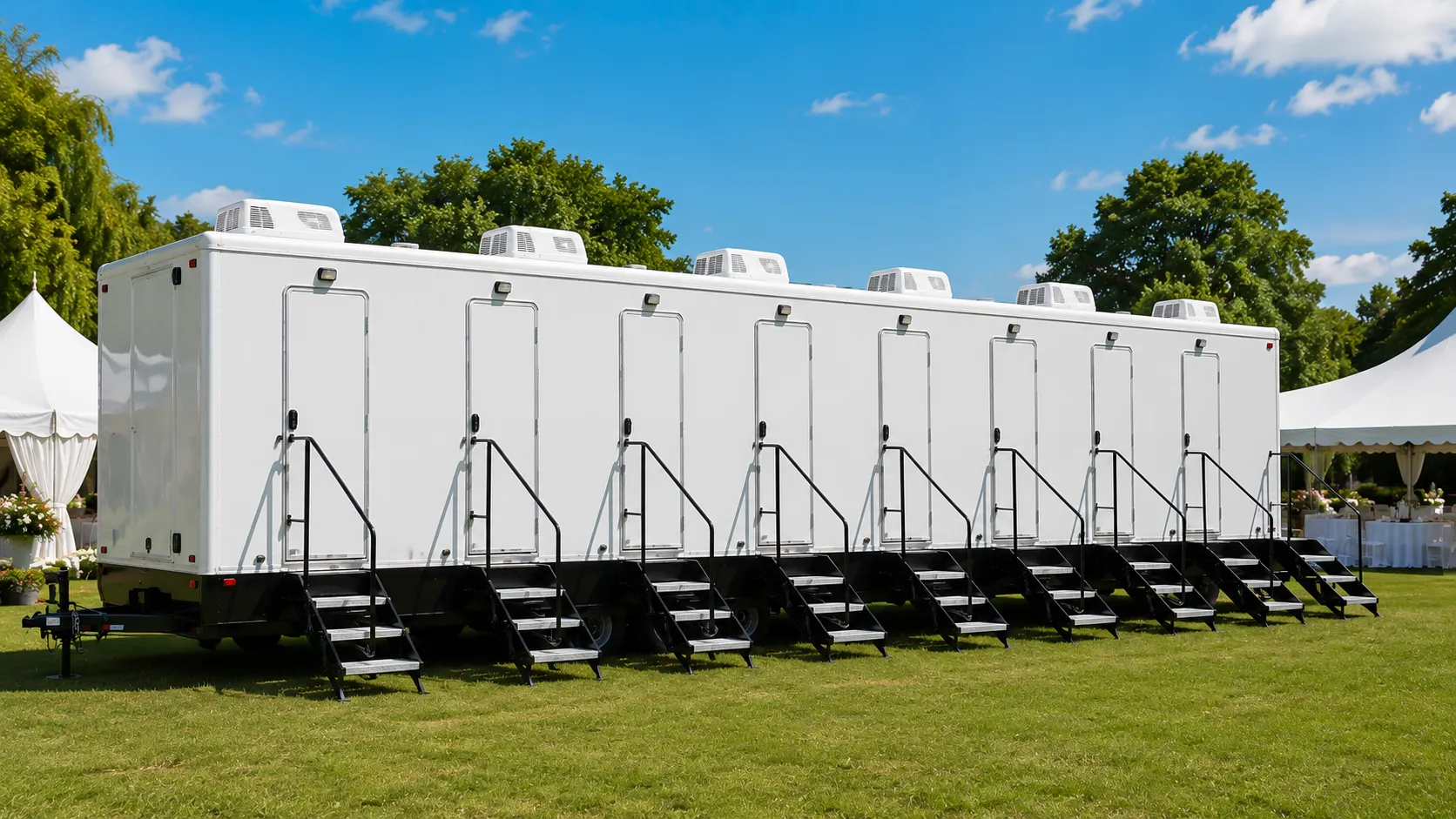 8 Stall Restroom Trailer in Lake Charles, LA